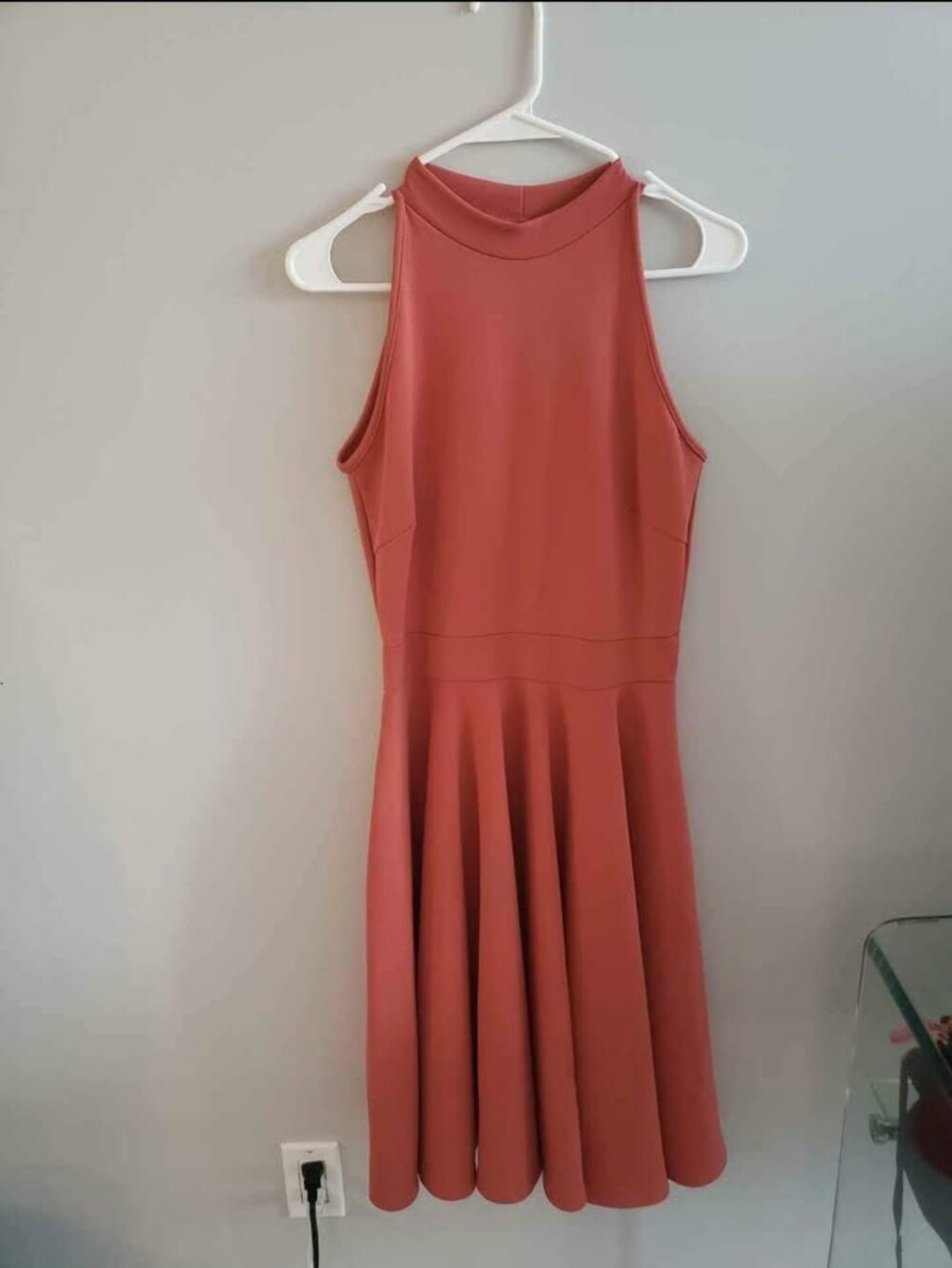Women's Sleeveless Fit-and-Flare Dress in Dusty Rose